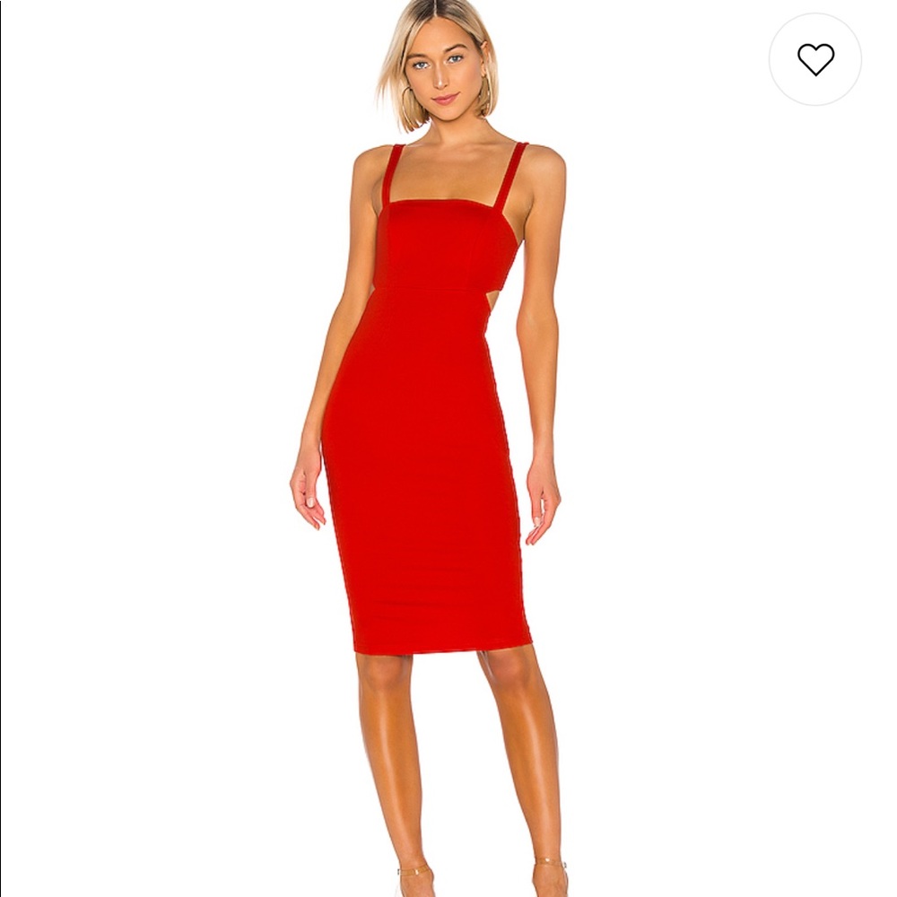 superdown ashlie cut out dress - poppy - revolve